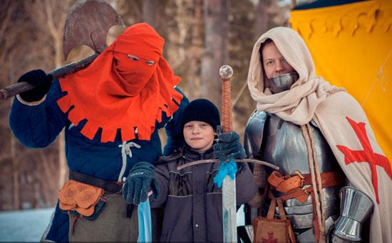 Рыцари на детском празднике